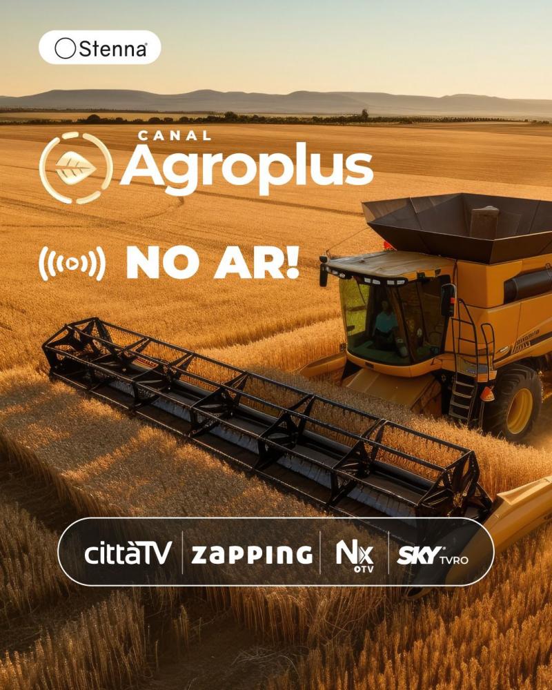 Canal Agroplus estreia nacionalmente na Pay-TV com distribuição pelo Grupo Stenna